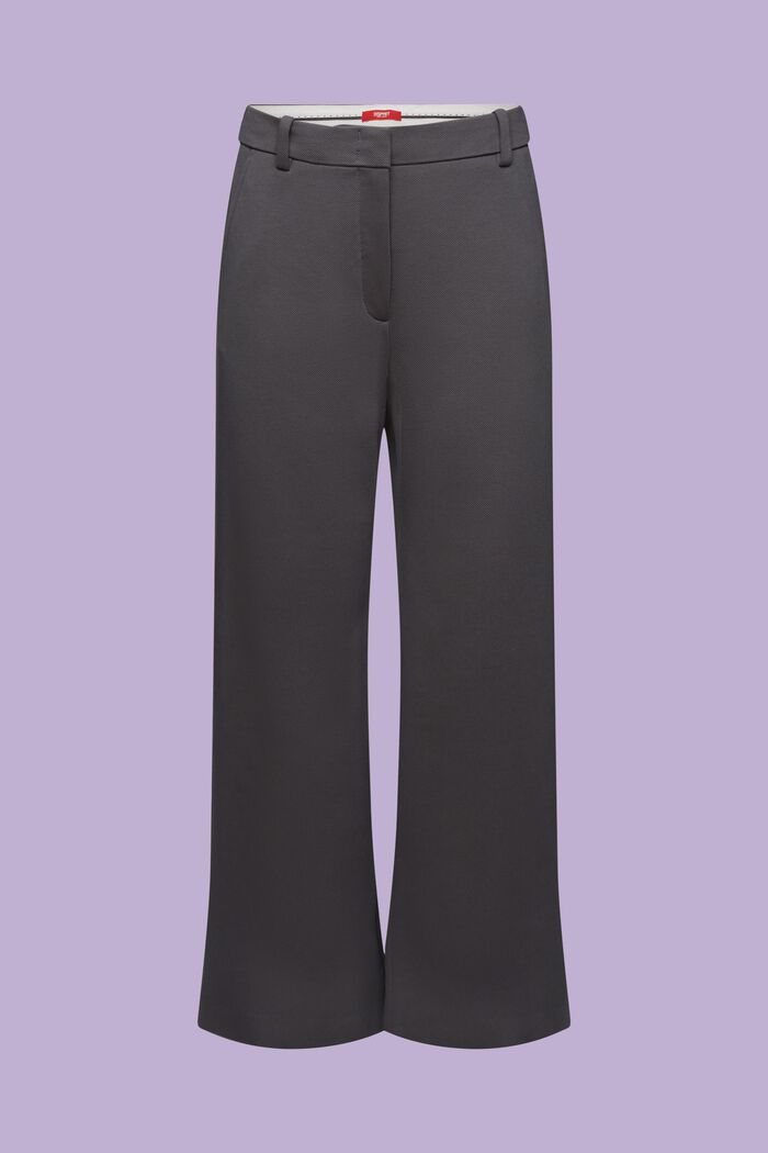 Piqué Jersey Straight Pants, DARK GREY, detail image number 6