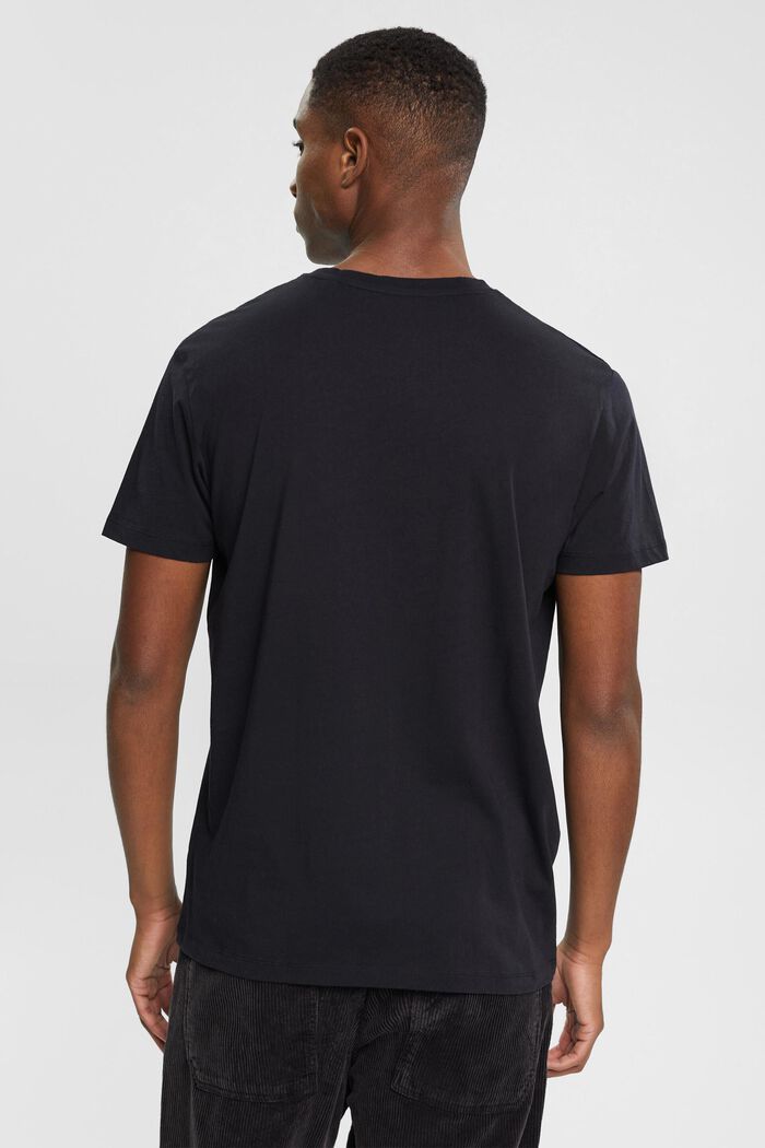 T-shirt with chest print, BLACK, detail image number 3