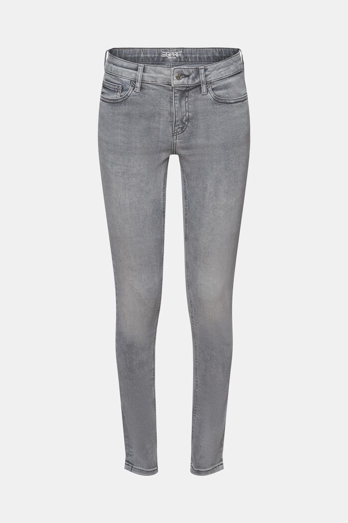 Skinny Mid-Rise Jeans, GREY MEDIUM WASHED, detail image number 7