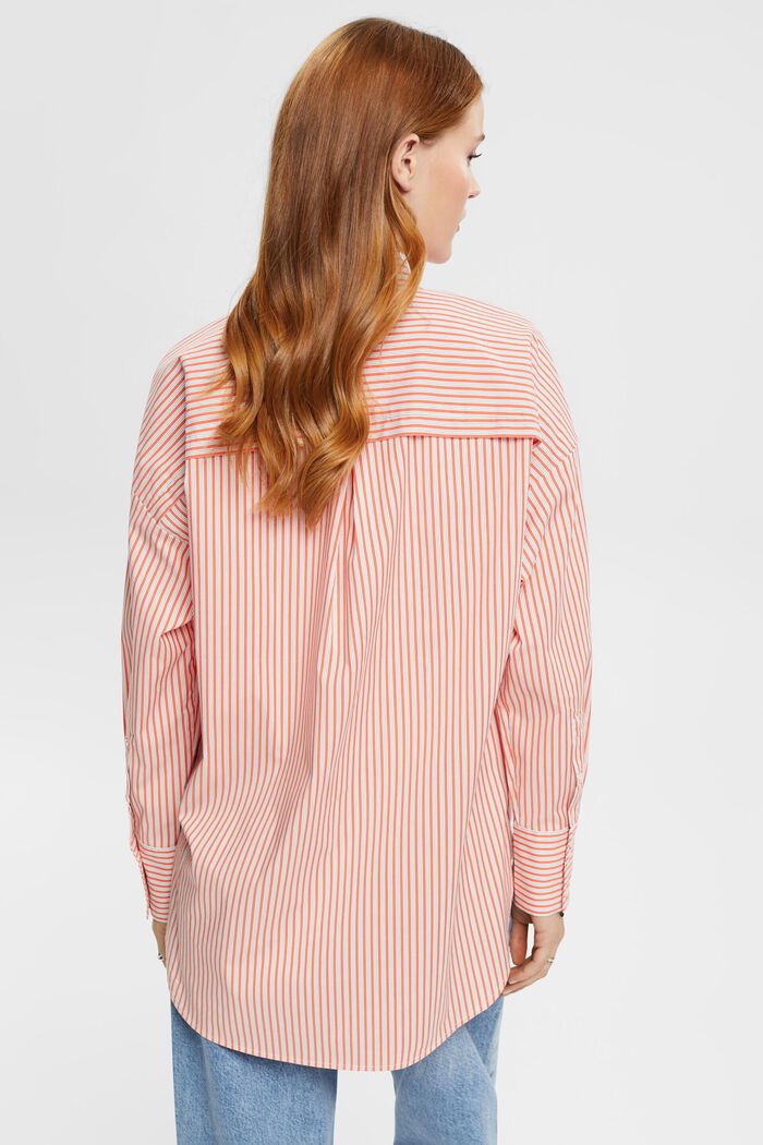 Striped Button-Down Shirt, ORANGE RED, detail image number 3