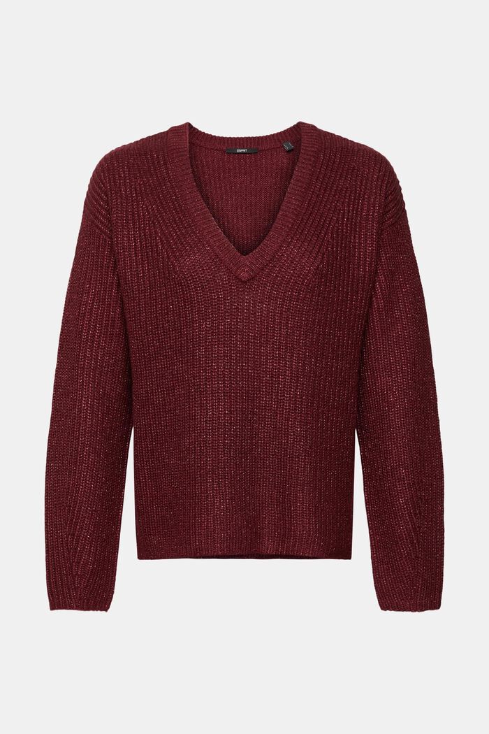 Wool blend jumper, BORDEAUX RED, detail image number 2