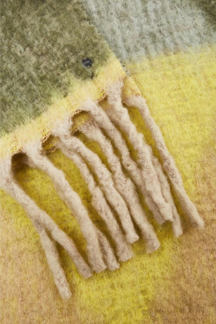 Chunky wool blend scarf, ICE, detail image number 1