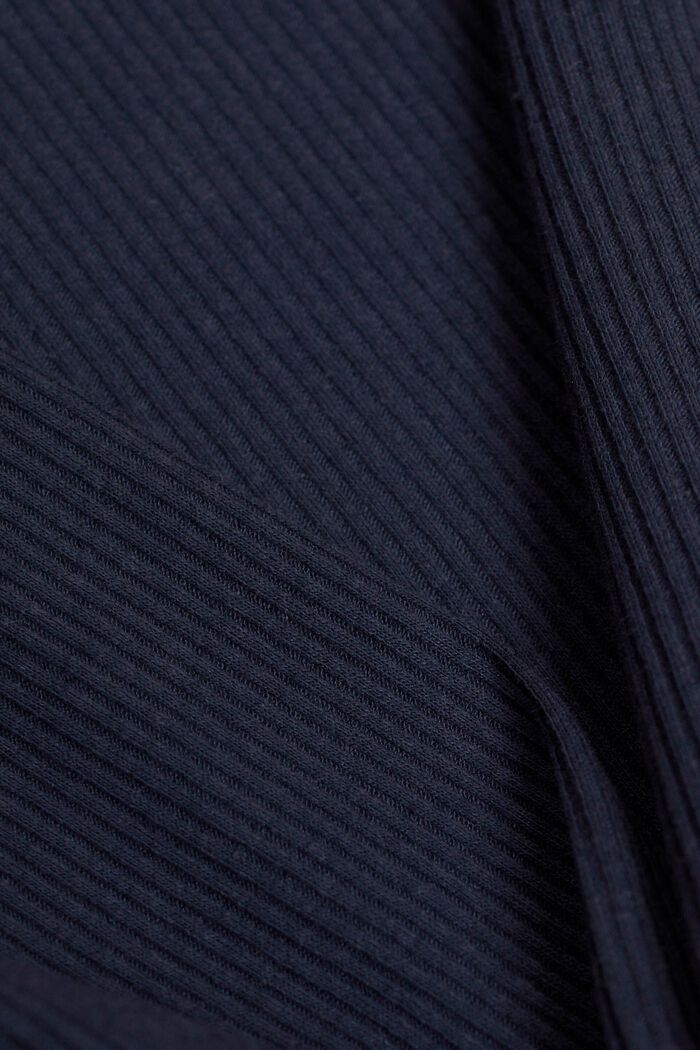 Ribbed long sleeve top, NAVY, detail image number 5