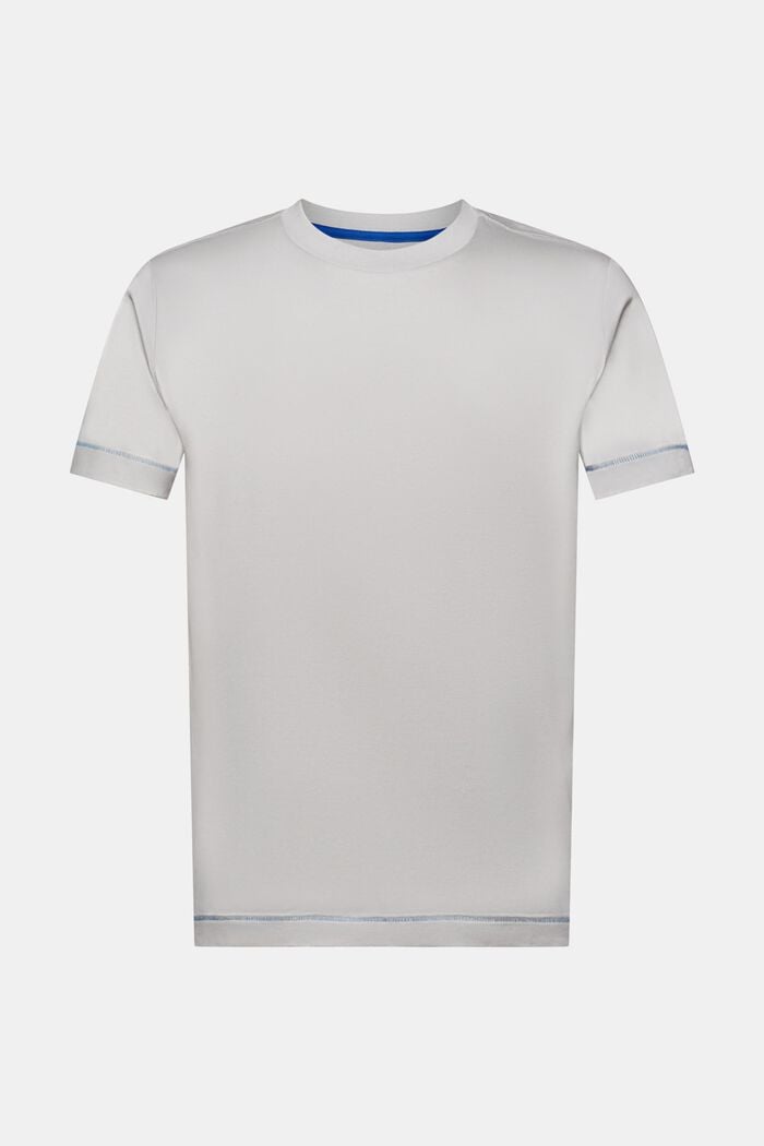 Jersey crewneck t-shirt, 100% cotton, LIGHT GREY, detail image number 5