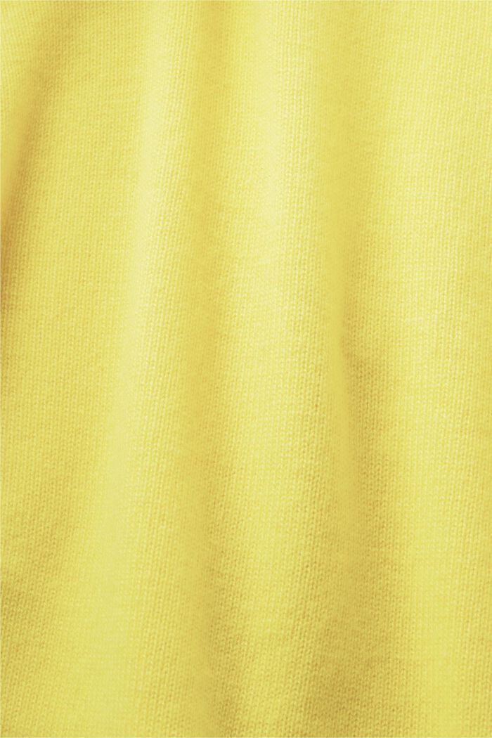 Cashmere V-Neck Cardigan, YELLOW, detail image number 6