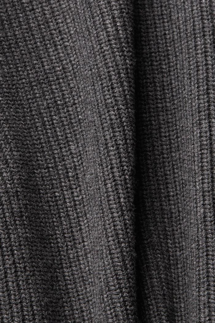 Chunky knit roll neck jumper, DARK GREY, detail image number 1