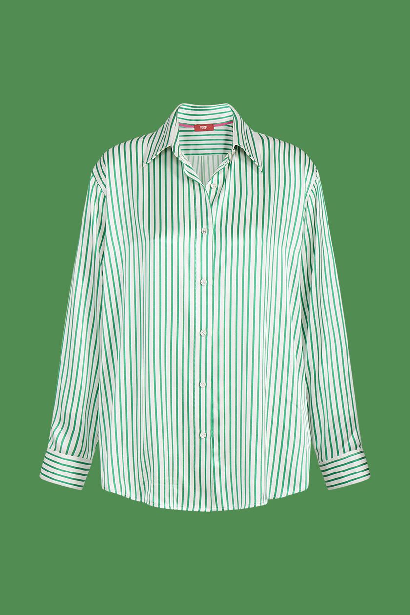 Striped Silk Charmeuse Shirt