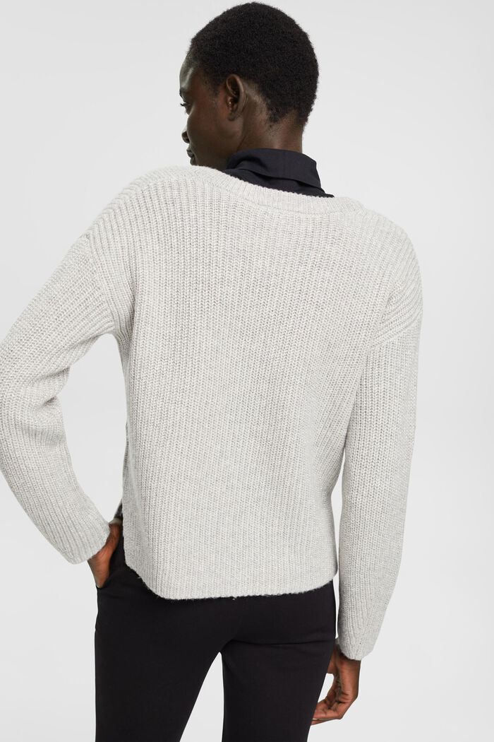 Wool blend jumper, LIGHT GREY, detail image number 4