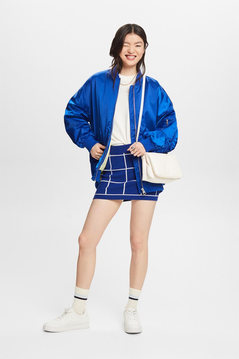 Jacquard-Knit Mini Skirt
