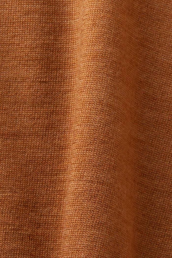Wool Turtleneck Sweater, CARAMEL, detail image number 6