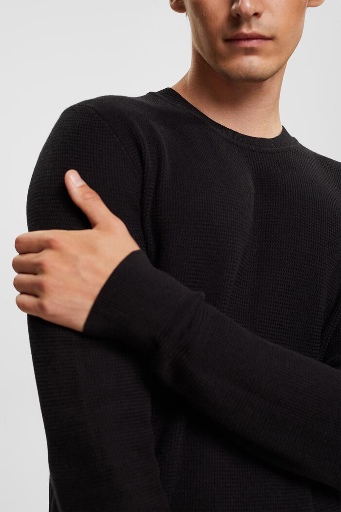 Knitted jumper, BLACK, detail image number 0