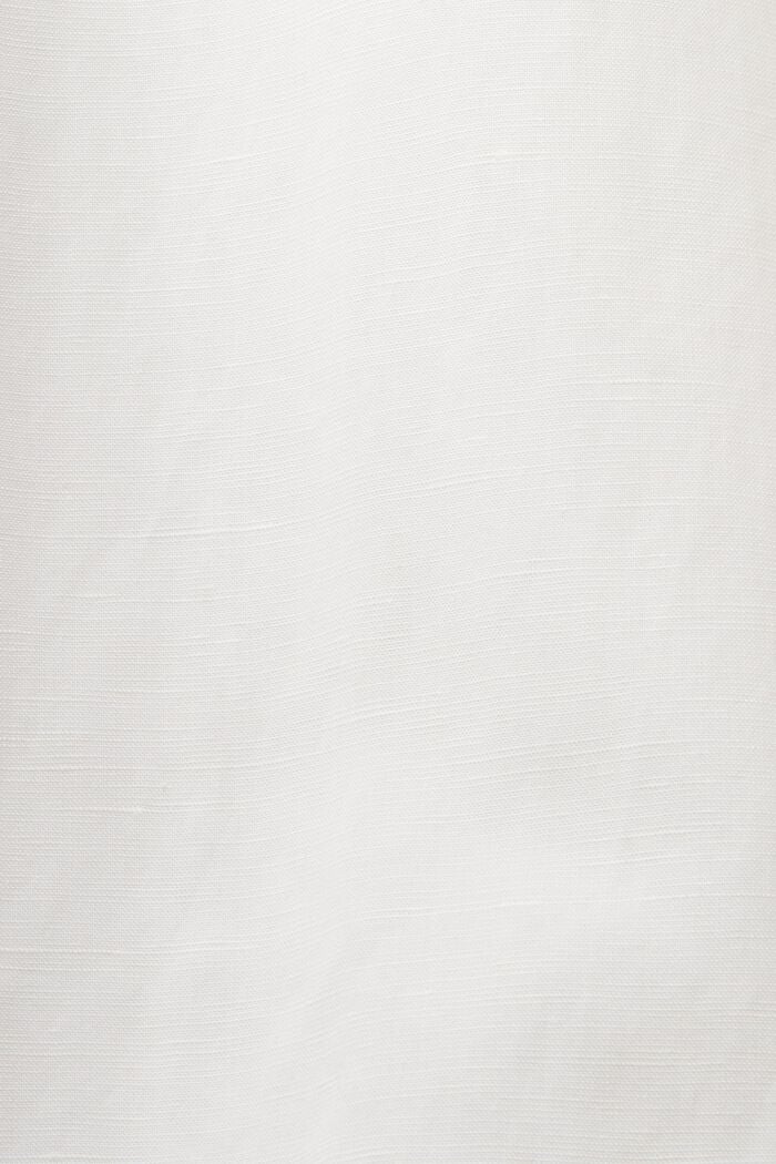 Short-sleeved shirt, linen blend, WHITE, detail image number 4