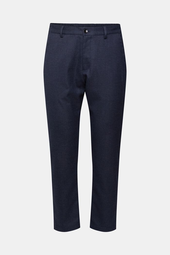 Textured suit trousers, DARK BLUE, detail image number 2