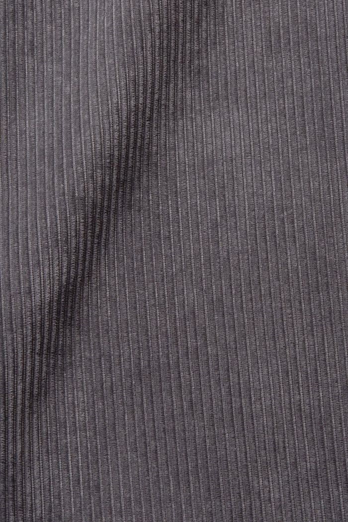 High-rise wide leg corduroy trousers, ANTHRACITE, detail image number 1