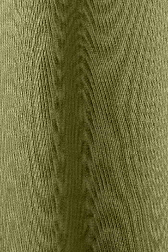 Unisex Cotton Fleece Logo Sweatshirt, OLIVE, detail image number 6