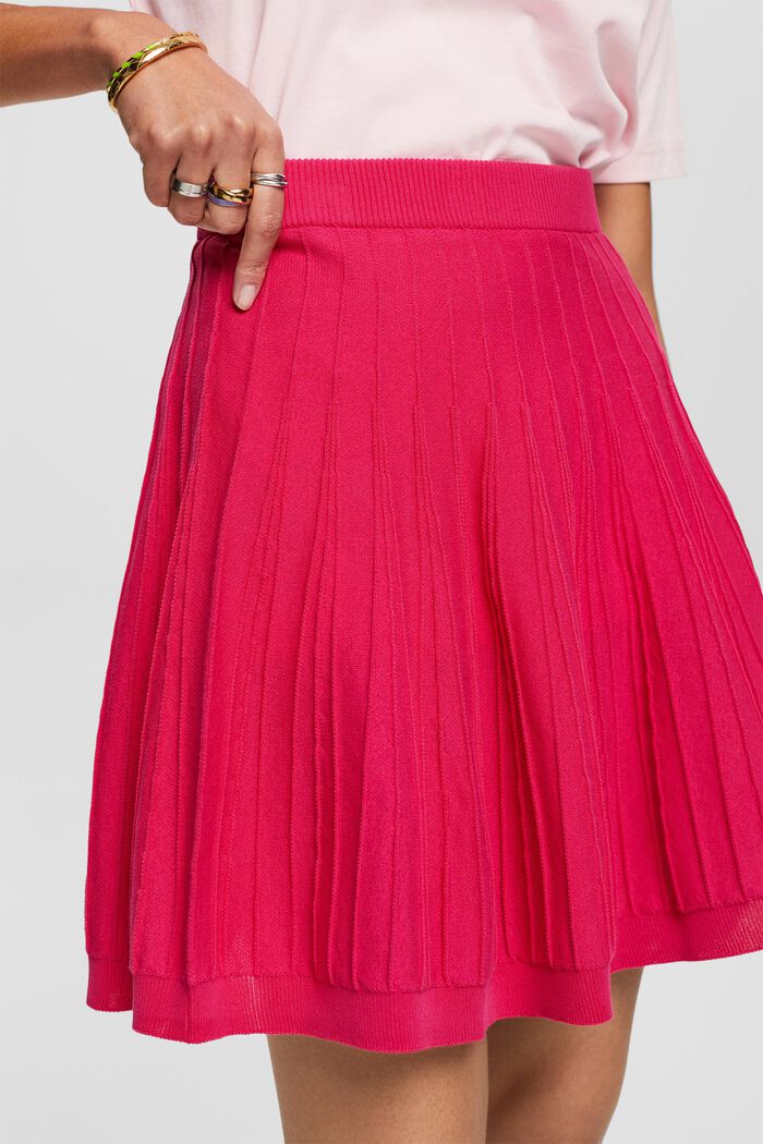 Pleated A-Line Mini Skirt, PINK FUCHSIA, detail image number 2