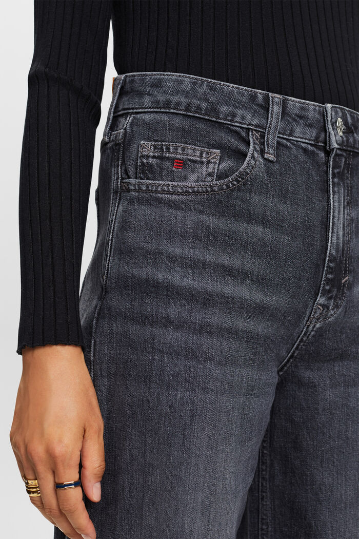 High-Rise Wide Leg Jeans, BLACK MEDIUM WASHED, detail image number 2