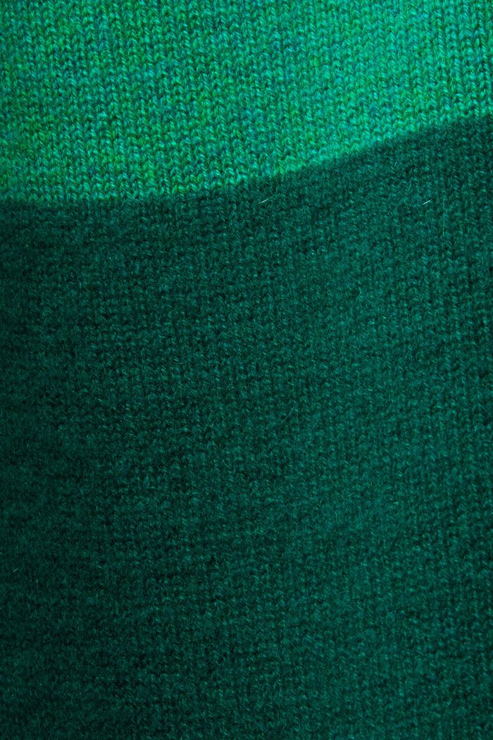 Rugby Stripe Cashmere Polo Sweater, EMERALD GREEN, detail image number 6