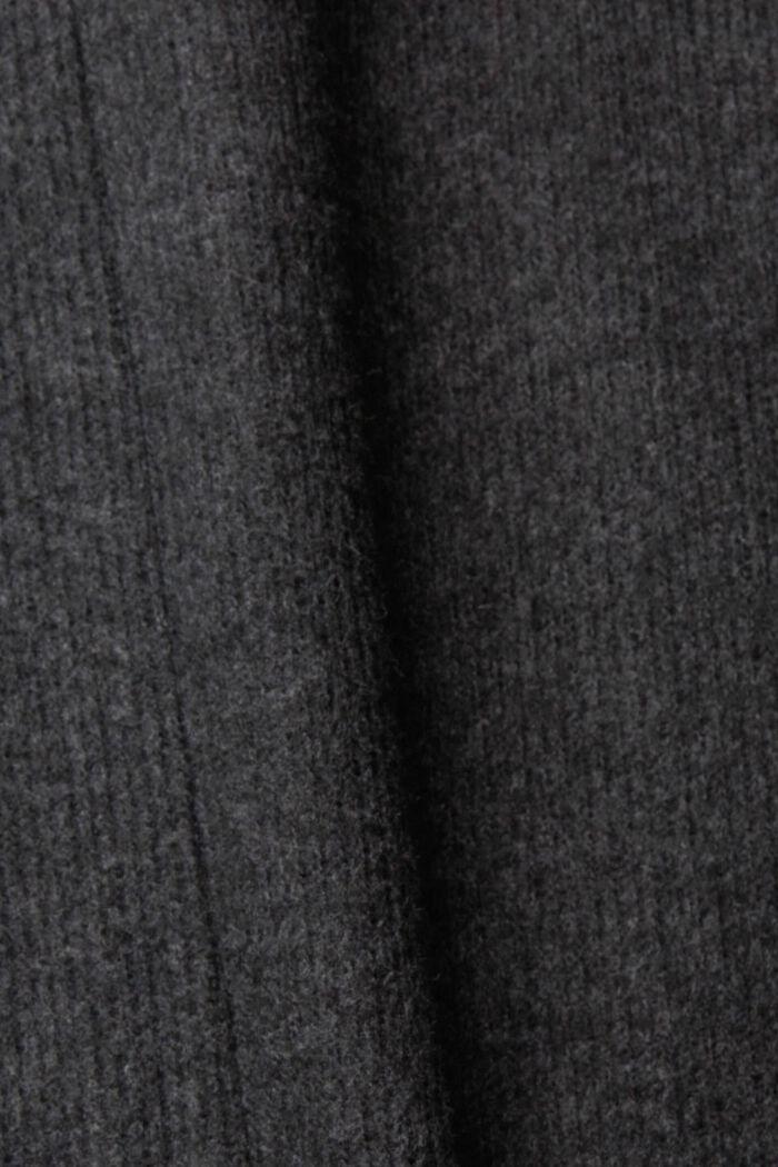 Rib knit boat neck sweater, ANTHRACITE, detail image number 1