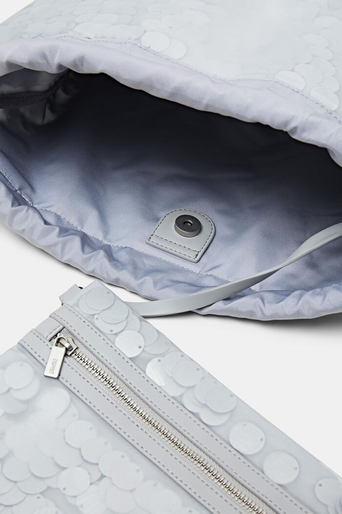 Sequined Locker Bag, SILVER, detail image number 3