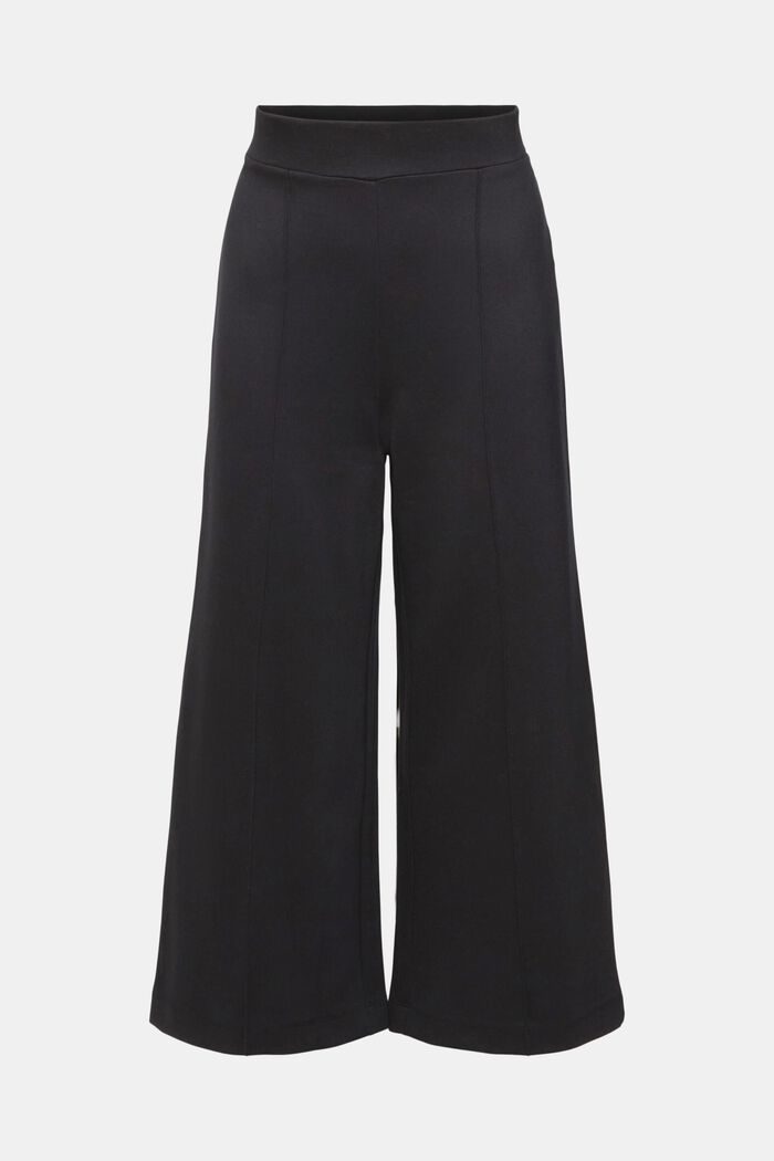 High-rise jersey culottes, BLACK, detail image number 6