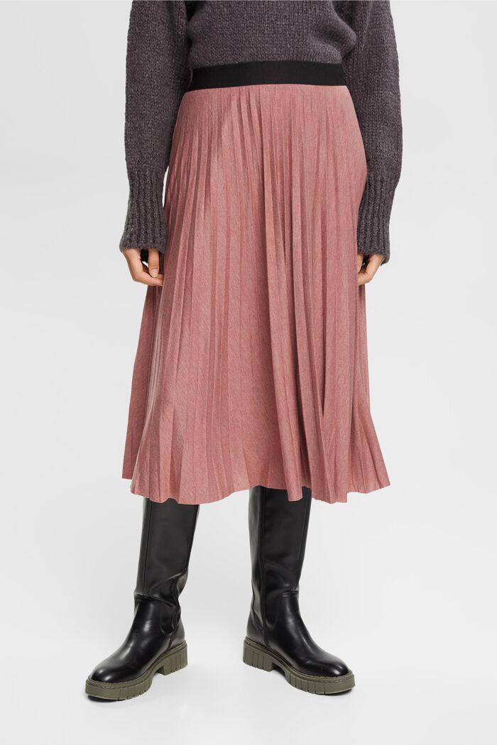 Pleated midi skirt, TERRACOTTA, detail image number 0