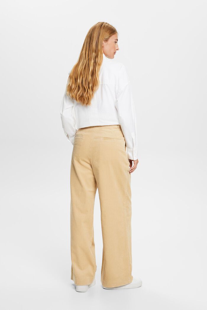 Mid-Rise Wide-Leg Corduroy Pants, DUSTY NUDE, detail image number 3