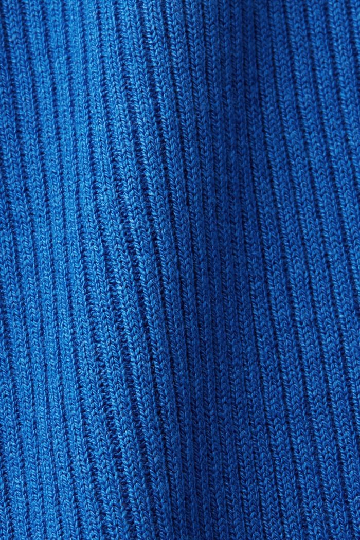 Rib-knit dress, linen blend, BRIGHT BLUE, detail image number 7