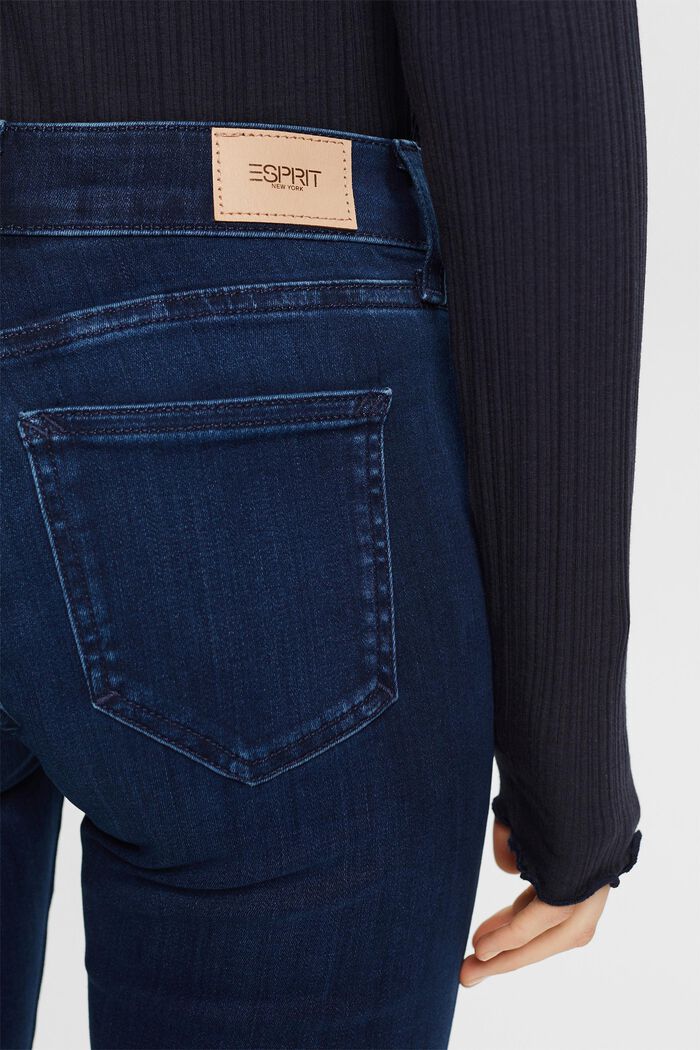 Mid-Rise Skinny Jeans, BLUE DARK WASHED, detail image number 4