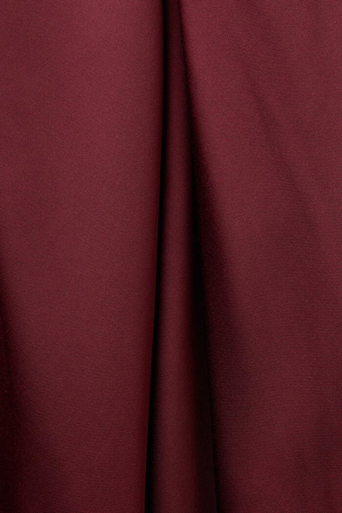 Satin Midi Skirt, BORDEAUX RED, detail image number 5