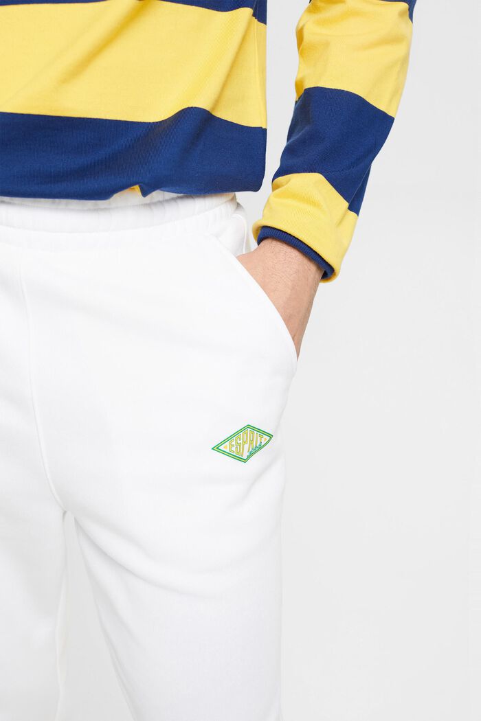 Joggers with logo print, WHITE, detail image number 2