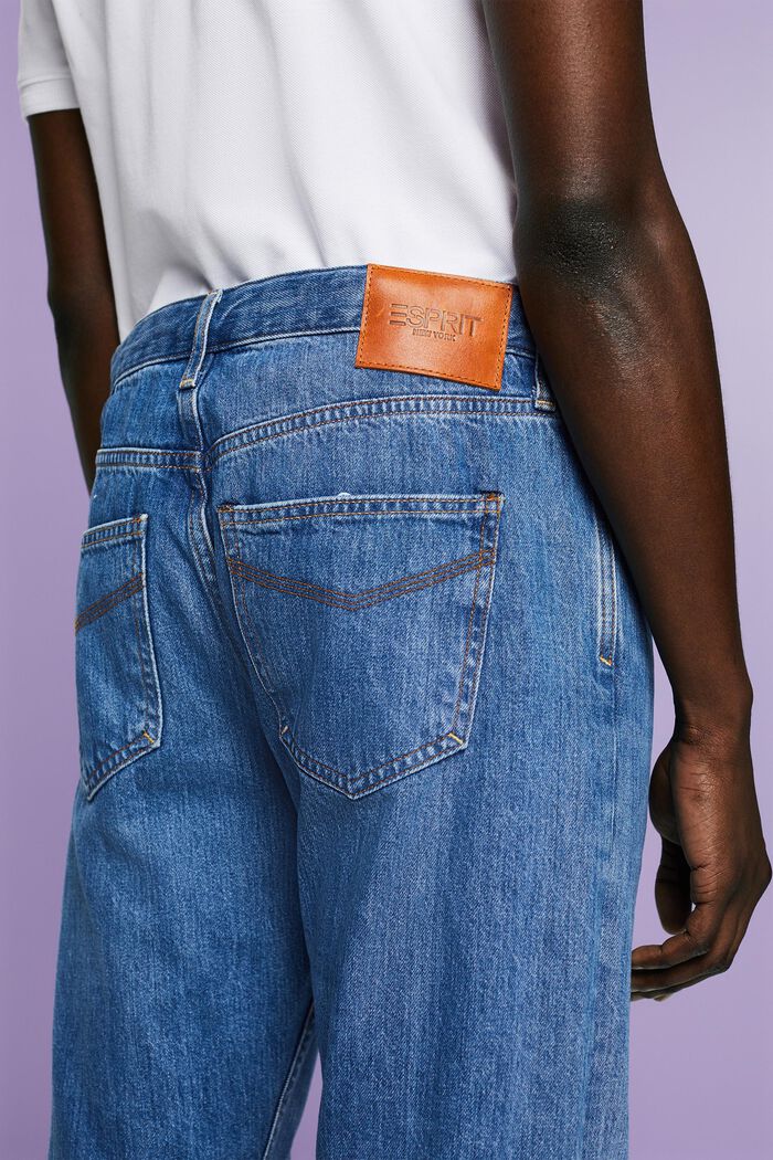 Mid-Rise Straight Jeans, BLUE LIGHT WASHED, detail image number 3
