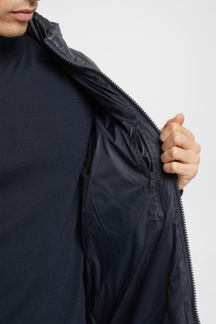 Textured puffer jacket, BLACK, detail image number 2