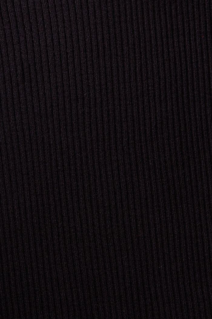 Rib knit pencil skirt, BLACK, detail image number 1