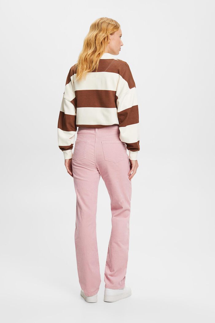High-Rise Straight Fit Corduroy Trousers, OLD PINK, detail image number 3