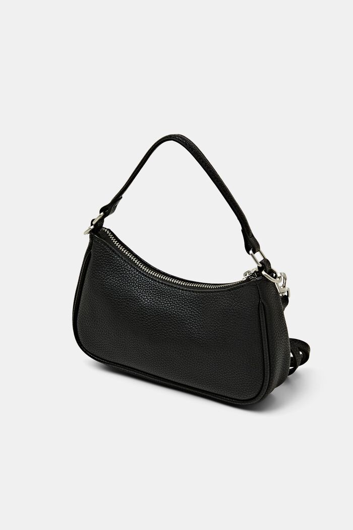 Mini Faux Leather Shoulder Bag, BLACK, detail image number 2