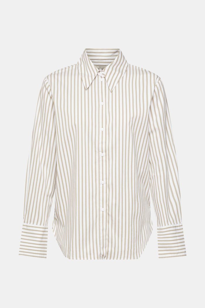 Long striped woven blouse, WHITE 4, detail image number 2