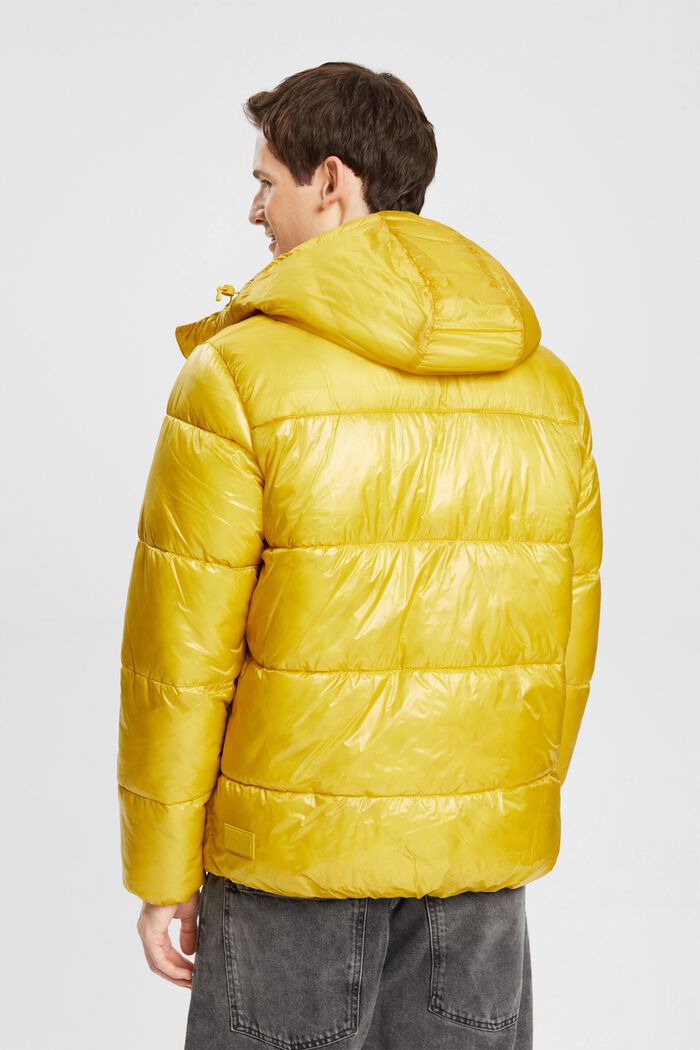 Glossy puffer jacket, PASTEL YELLOW, detail image number 3