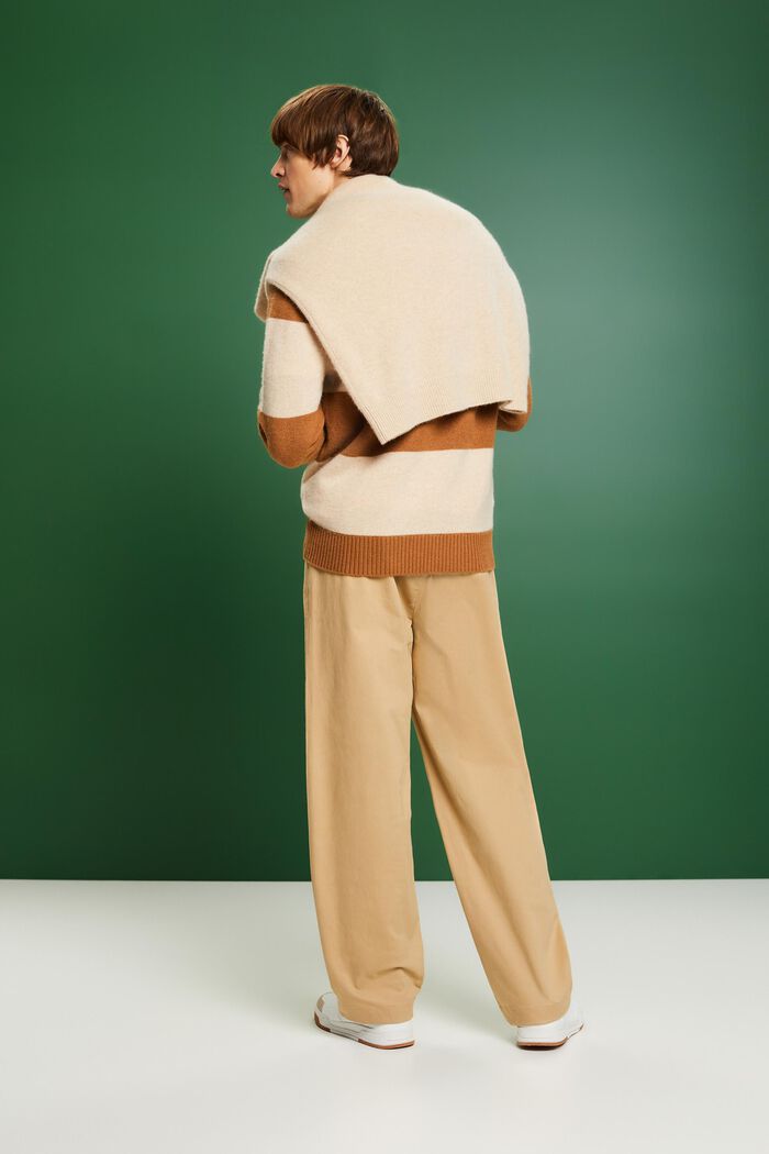 Wide Leg Chino Pants, BEIGE, detail image number 2
