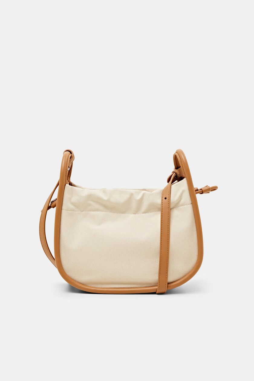Vegan Leather-Trimmed Shoulder Bag