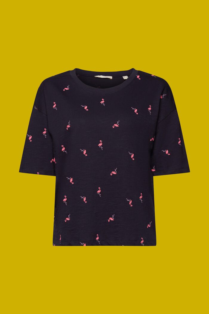T-shirt with all-over print, 100% cotton, NAVY, detail image number 6