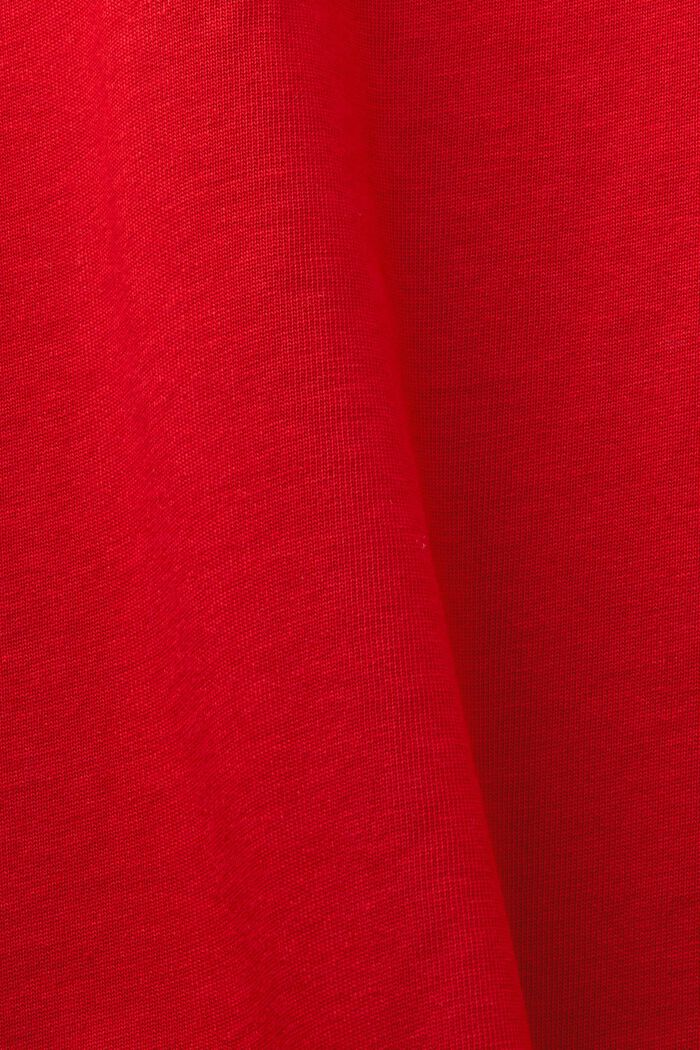 Unisex Logo Cotton Jersey T-Shirt, RED, detail image number 7