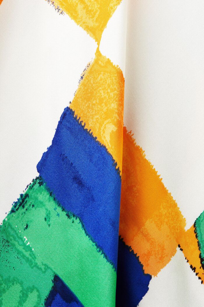 Patterned Satin Midi Skirt, LIGHT GREEN 4, detail image number 4
