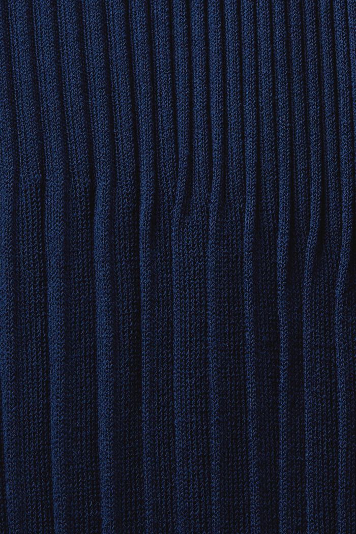 Pleated Knit Midi Dress, NAVY, detail image number 6