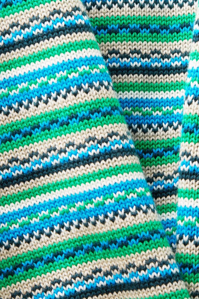 Cotton Jacquard Mock Neck Sweater, ICE, detail image number 6