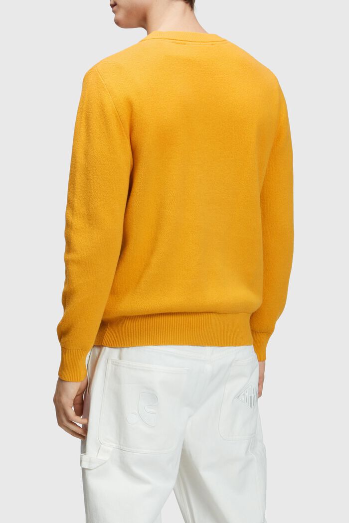 Crewneck jumper with cashmere, SUNFLOWER YELLOW, detail image number 1