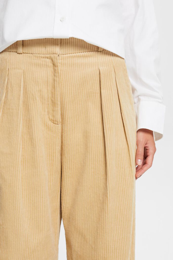 Mid-Rise Wide-Leg Corduroy Pants, DUSTY NUDE, detail image number 2