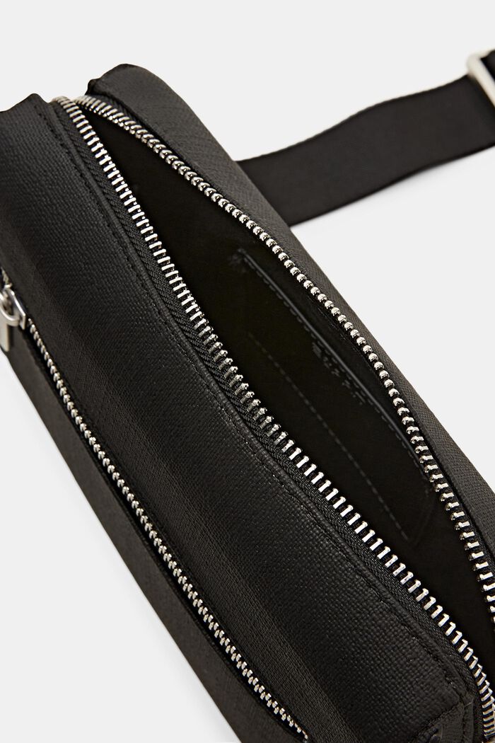 Faux Leather Crossbody Bag, BLACK, detail image number 3
