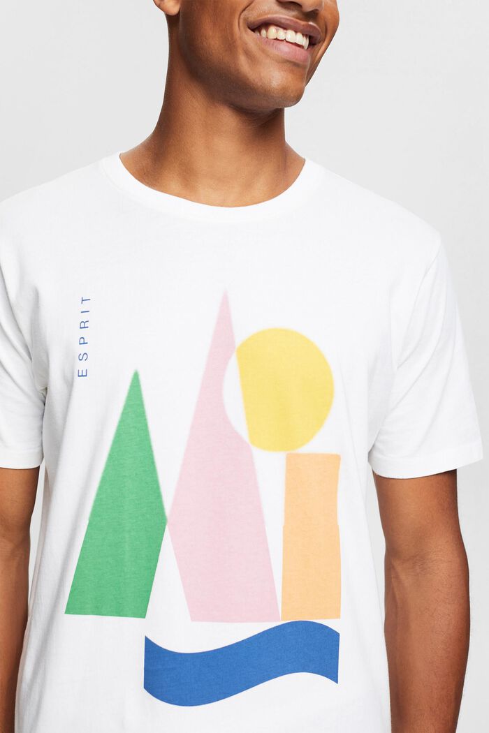 Jersey T-shirt with a print, WHITE, detail image number 0
