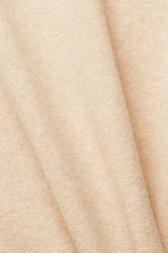 Wool blend: open cardigan, SAND, detail image number 1